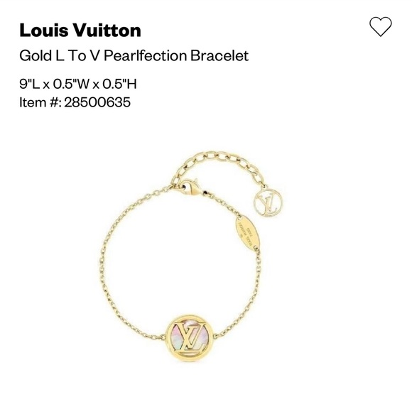 Louis Vuitton L TO V PEARLFECTION BRACELET - Picture 2 of 8